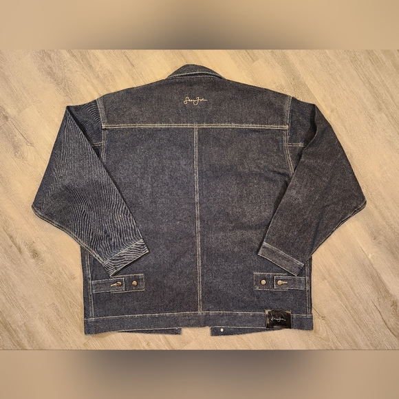 Vintage Sean John Jean Jacket Blue Denim Trucker Mens Size XXL - Picture 4 of 9